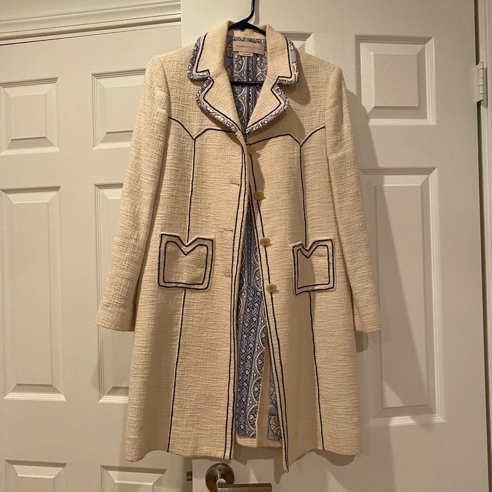 Cream MaxAzria coat